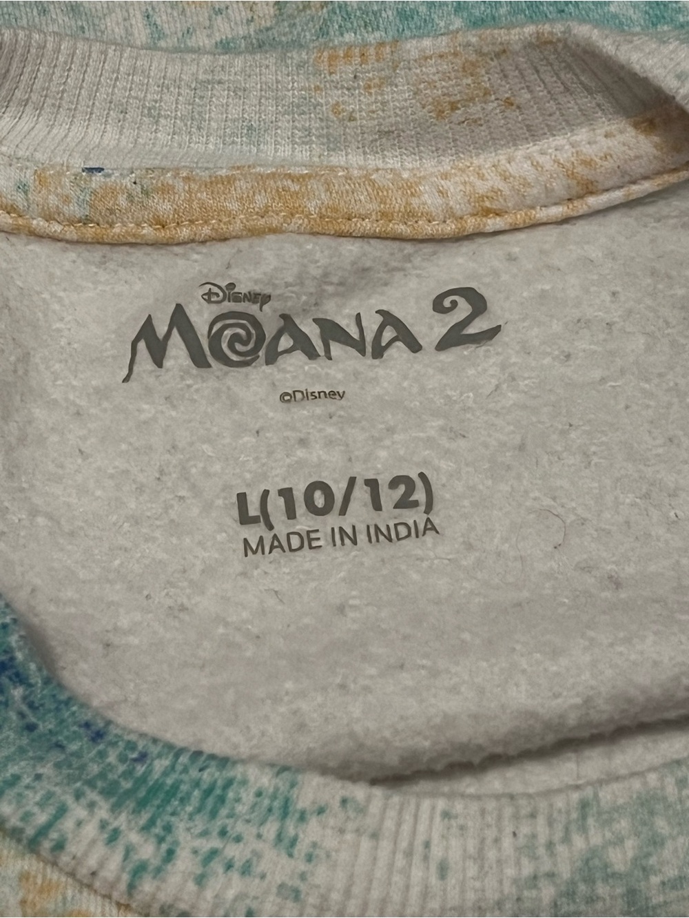 Disney Moana 2 Tie-Dye Sweatshirt - Blue, Gold, Teal - Picture 7 of 9
